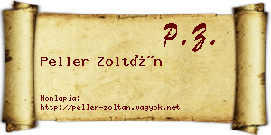 Peller Zoltán névjegykártya