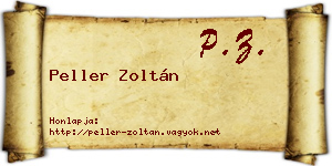 Peller Zoltán névjegykártya